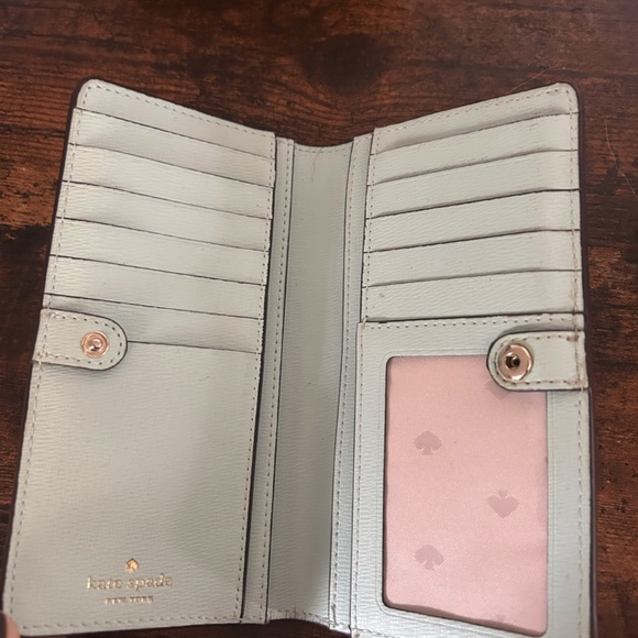 Kate Spade Slim Bifold Wallet Color Stone Grey - Picture 2 of 7